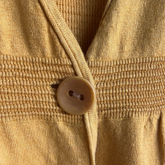 Classiques Entier Linen Blend button short sleeve cardigan - Picture 6 of 10